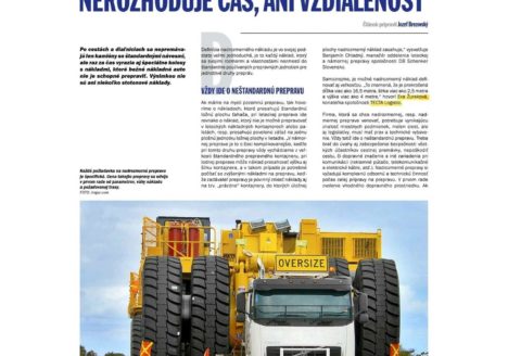 Rozhovor pre časopis Systemy Logistiky